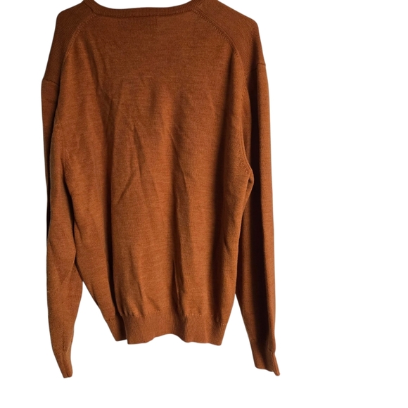 Jacob Miller Shirtmaker Merino Wool Burnt Orange Mens Sweater Sz Medium - Picture 2 of 5